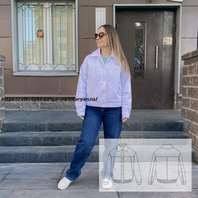 Женский бомбер-рубашка DRIP (выкройка)
